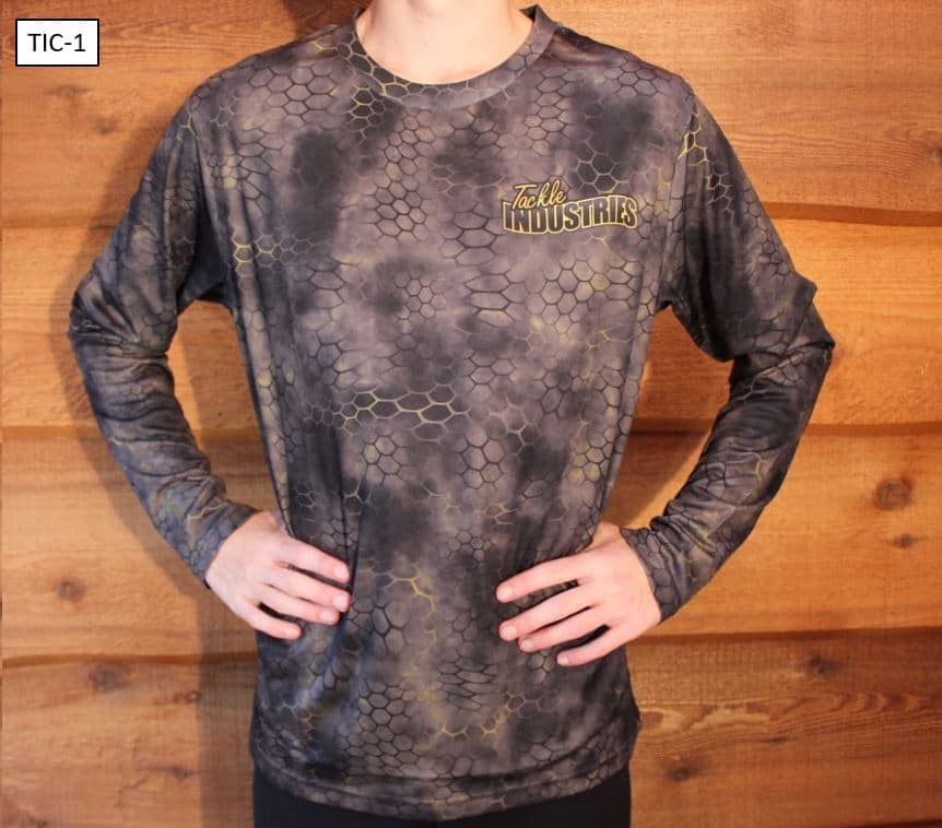 Fishing Scales Brown Camo Long-Sleeve T-Shirt