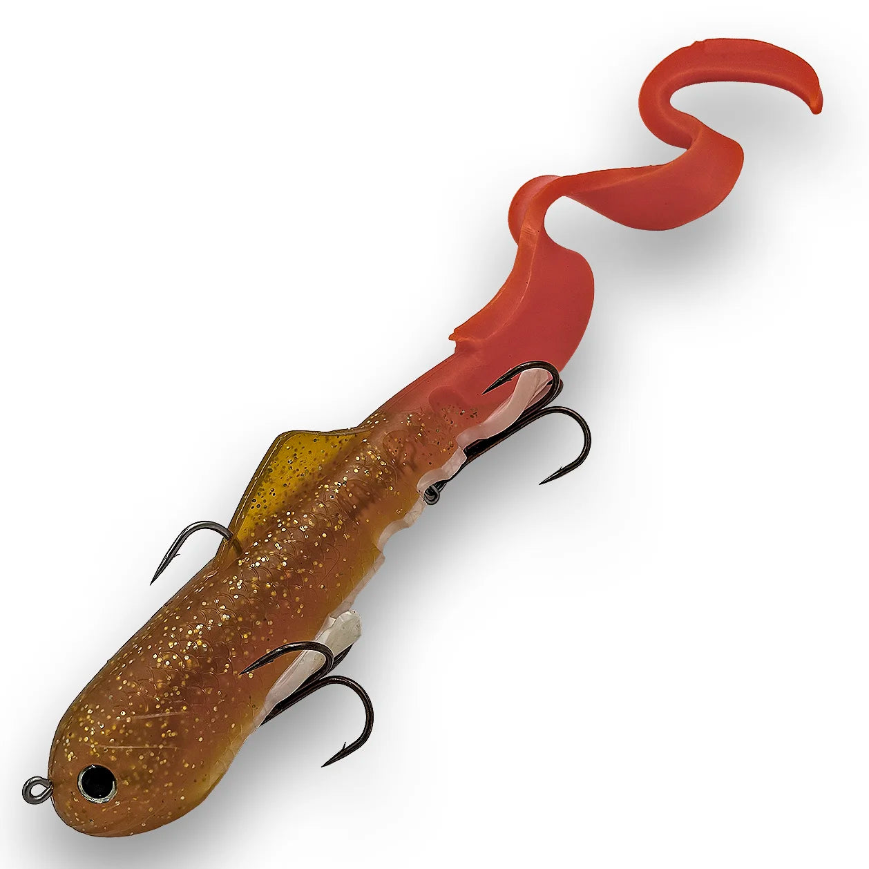 Mag Super D 8 oz musky swimbait in Orange Walleye