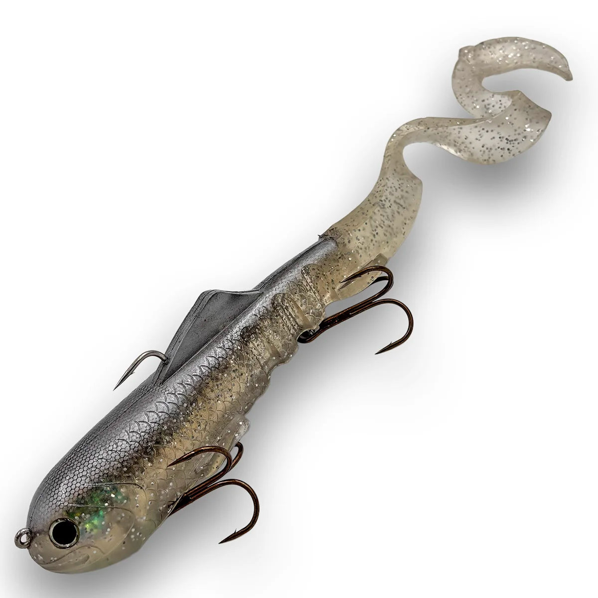 Mag Super D 8 oz musky swimbait in White Crappie