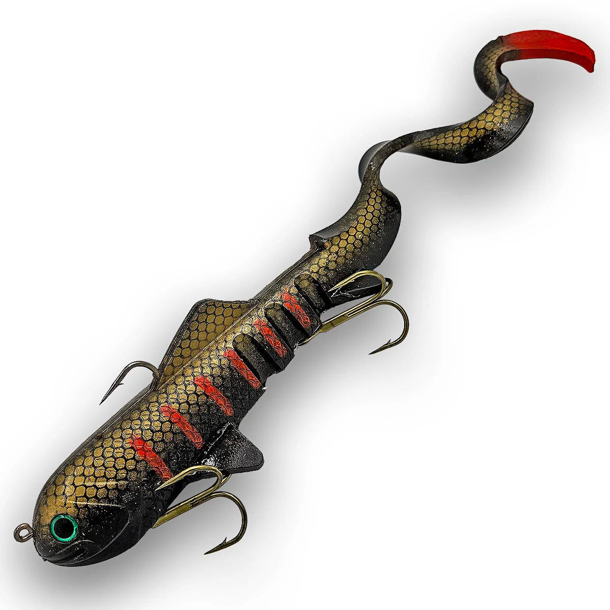 Mag Super D 8 oz musky swimbait in Darkside Sucker
