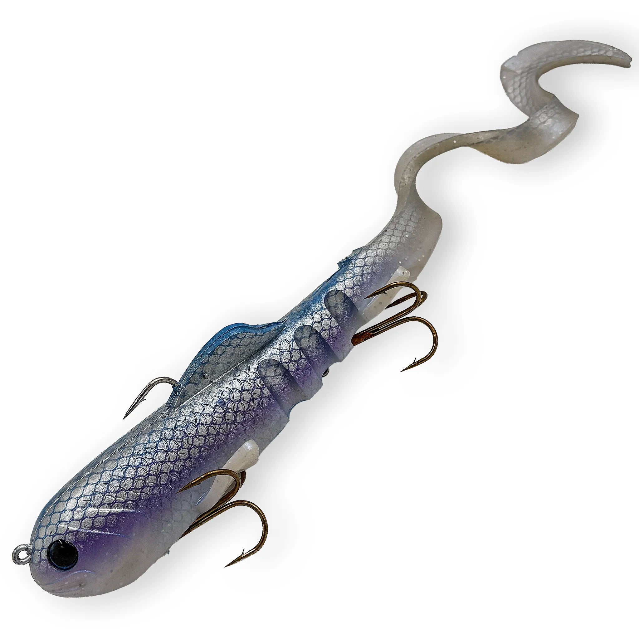 Mag Super D 8 oz musky swimbait in Polar Ice Cisco