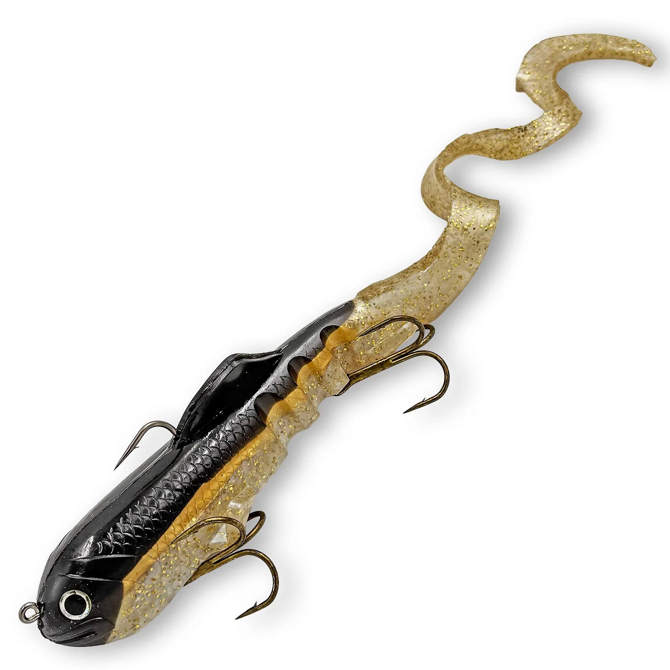 Mag Super D 8 oz musky swimbait in White Sucker