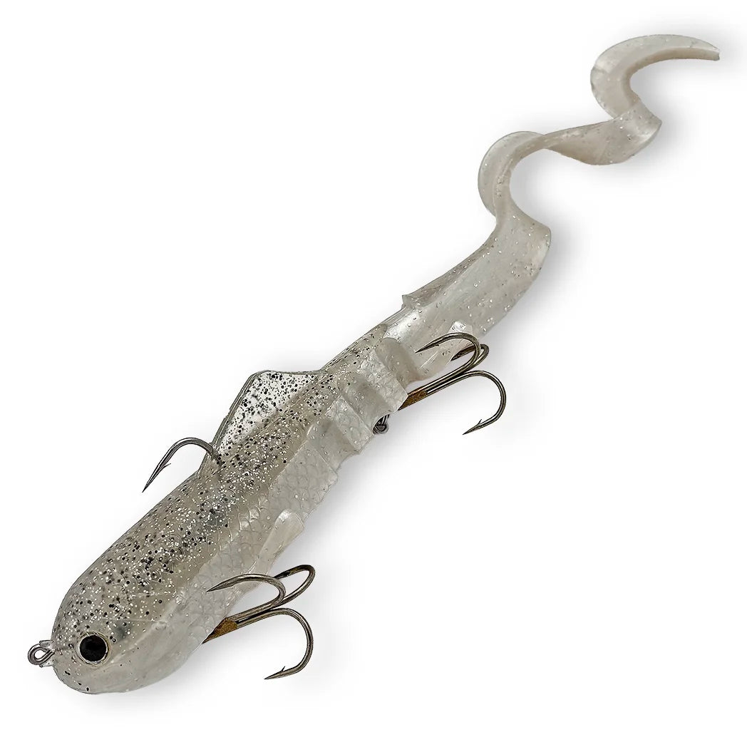 Mag Super D 8 oz musky swimbait in Salt n Pepper