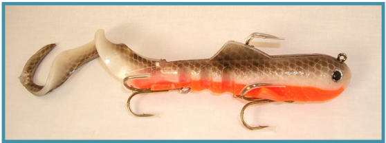 U.S.A. Bass Tackle MAG-SHAD Paddle Tail Magnum Swimbaits, Pre-Rigged Soft Lures for Giant Bass, Premium Bait w/Owner Hook, Bass-Tech Plastic & Scent